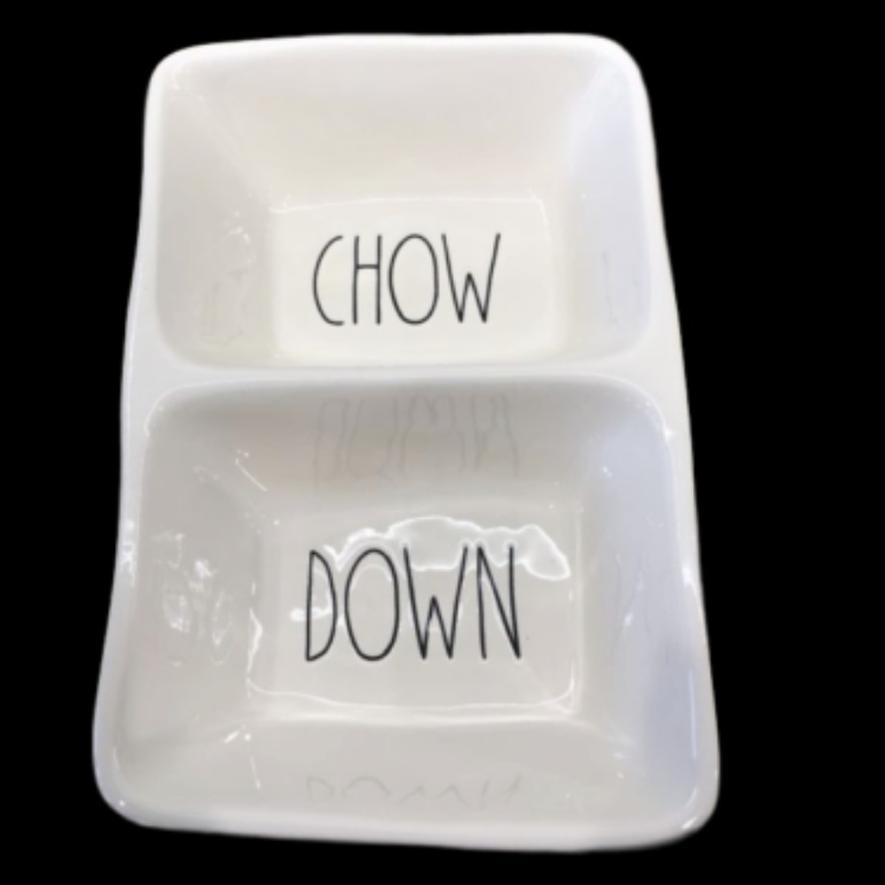 Rae Dunn Chow Down Divided Appetizer / Snack Dish